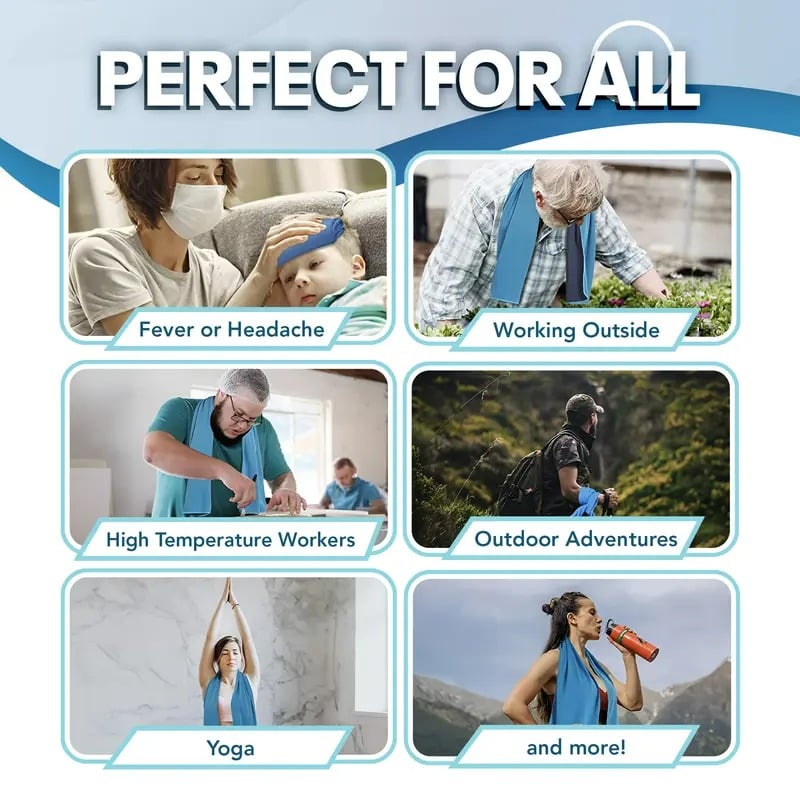 BUY 1 GET 1 FREE🌞Cooling Bottle - Cold Sweat Towel You Can Use Anywhere, Anytime! Reusable Soft Absorbent Cooling Portable