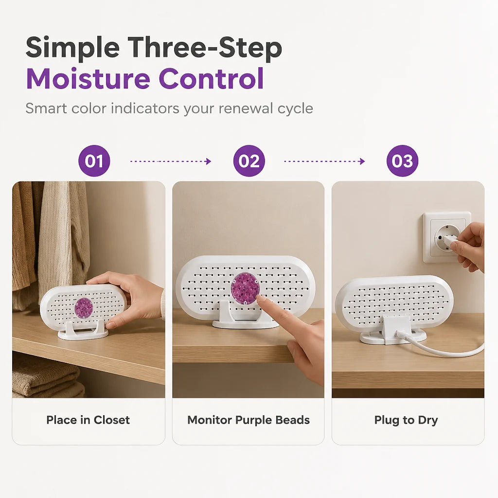 ⏳🔥LIMITED-TIME 48% OFF! ⏰Mini Reusable Household Dehumidifier.