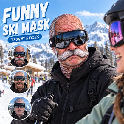 😂 Funny Realistic Face Ski Mask – Hilarious Winter Party Gear for Outdoor Groups