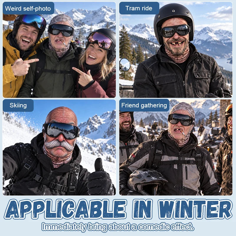 😂 Funny Realistic Face Ski Mask – Hilarious Winter Party Gear for Outdoor Groups