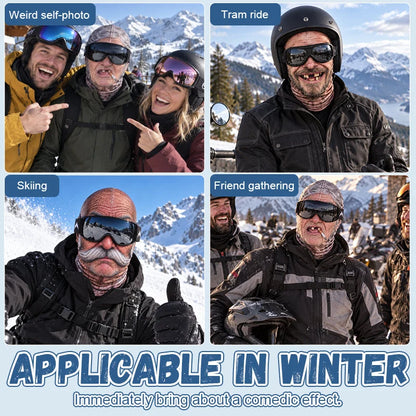 😂 Funny Realistic Face Ski Mask – Hilarious Winter Party Gear for Outdoor Groups