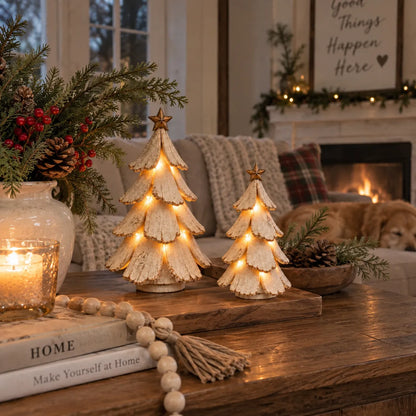 🎄✨Vintage Lighted Christmas Tree Figurine