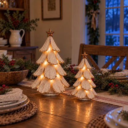 🎄✨Vintage Lighted Christmas Tree Figurine