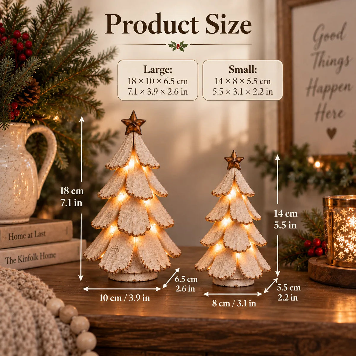 🎄✨Vintage Lighted Christmas Tree Figurine