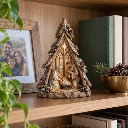 ⏰ Last Day 48% Off - Old-world Lighted Nativity Trees