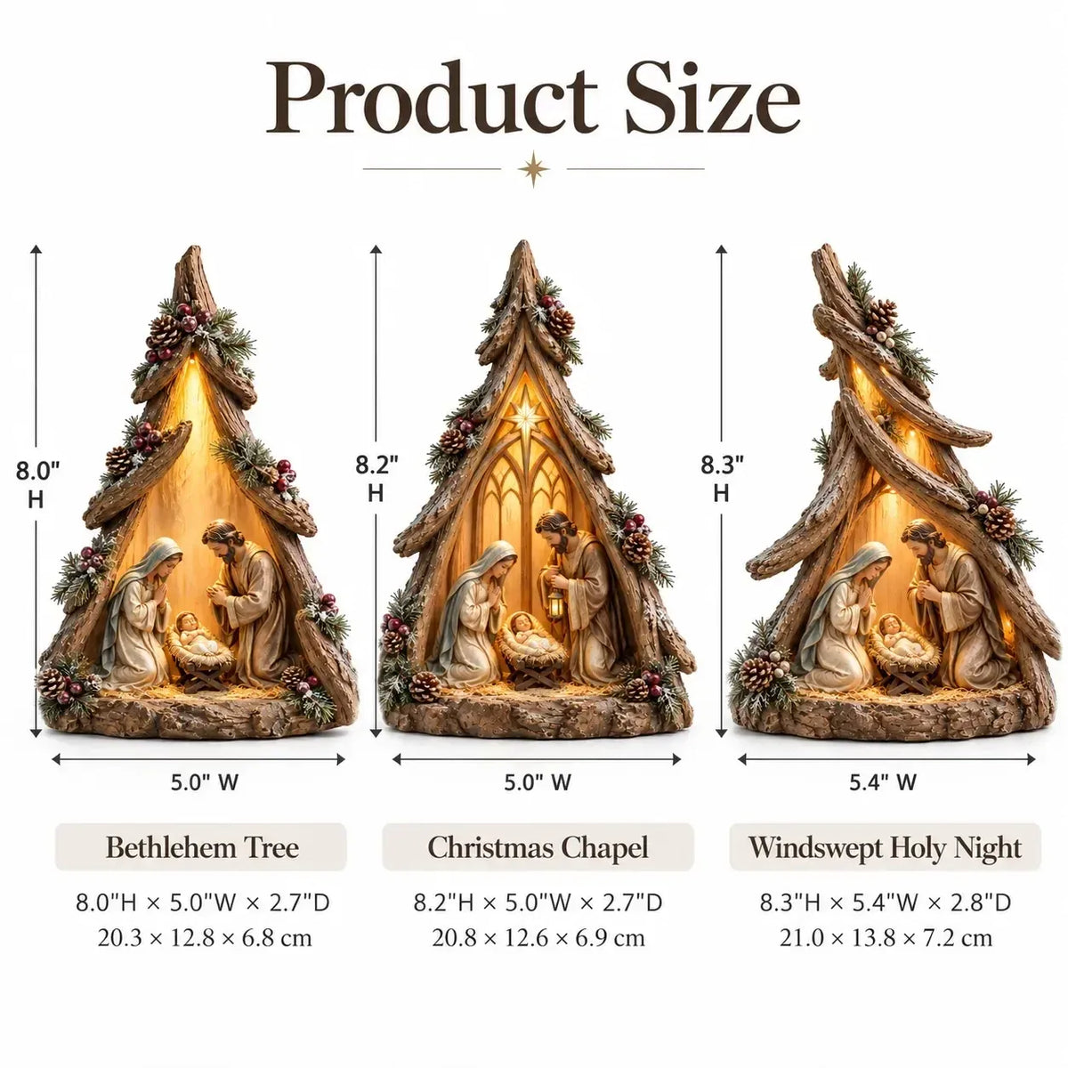 ⏰ Last Day 48% Off - Old-world Lighted Nativity Trees