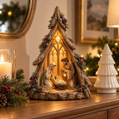 ⏰ Last Day 48% Off - Old-world Lighted Nativity Trees