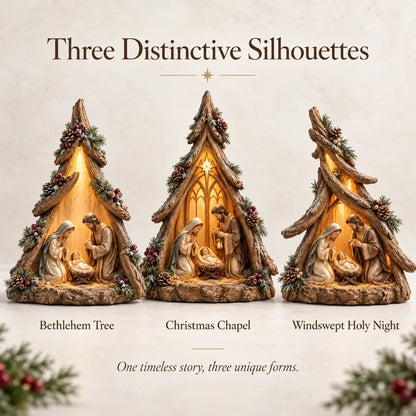 ⏰ Last Day 48% Off - Old-world Lighted Nativity Trees