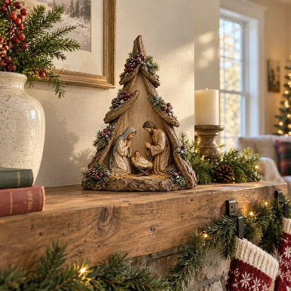 ⏰ Last Day 48% Off - Old-world Lighted Nativity Trees