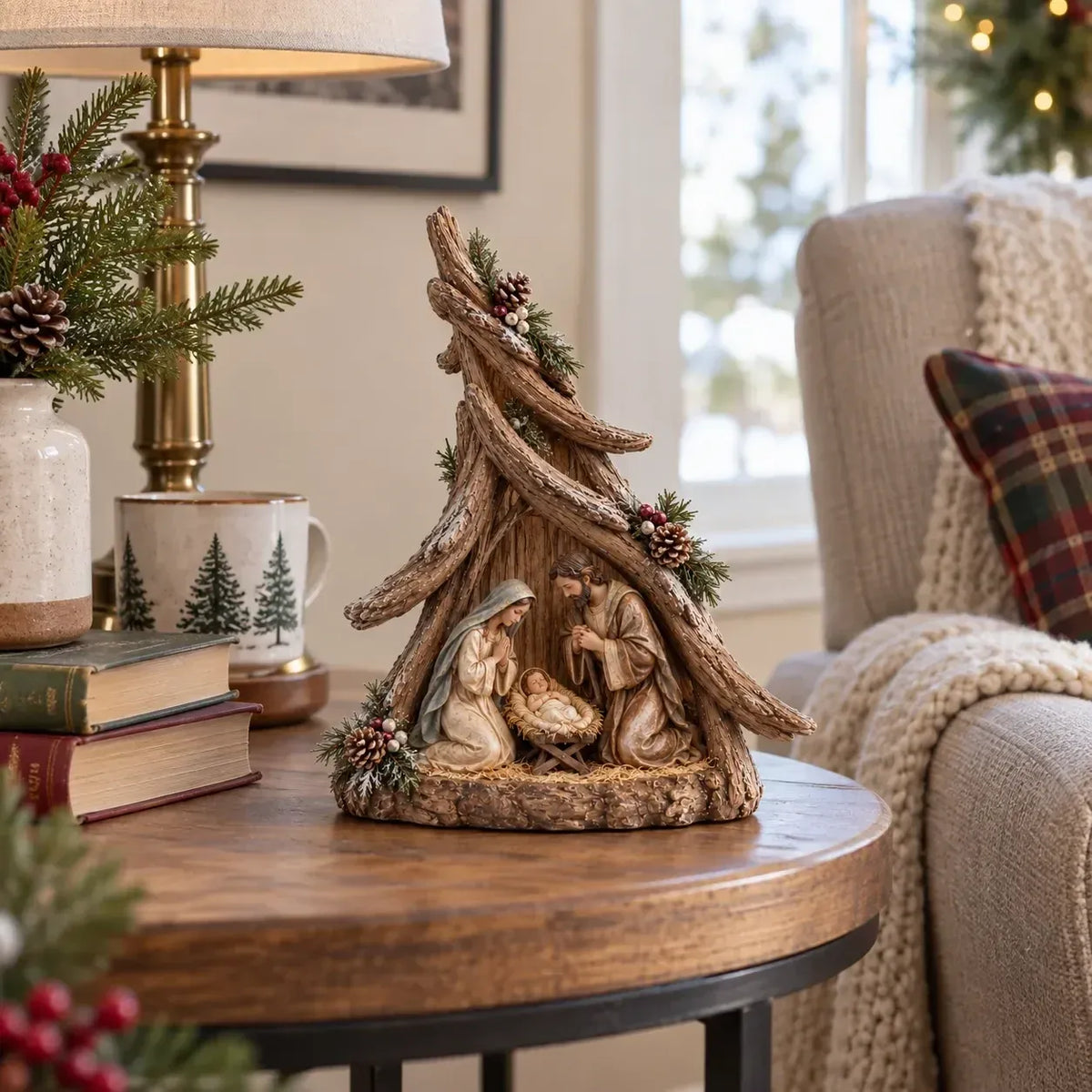 ⏰ Last Day 48% Off - Old-world Lighted Nativity Trees