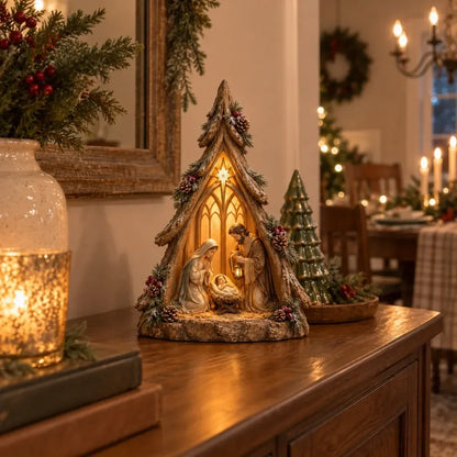 ⏰ Last Day 48% Off - Old-world Lighted Nativity Trees