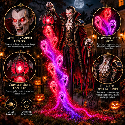 🎁 Today Only: 48% Off 🎁🧛 Vampire Lord Crimson Soul Solar Garden Light