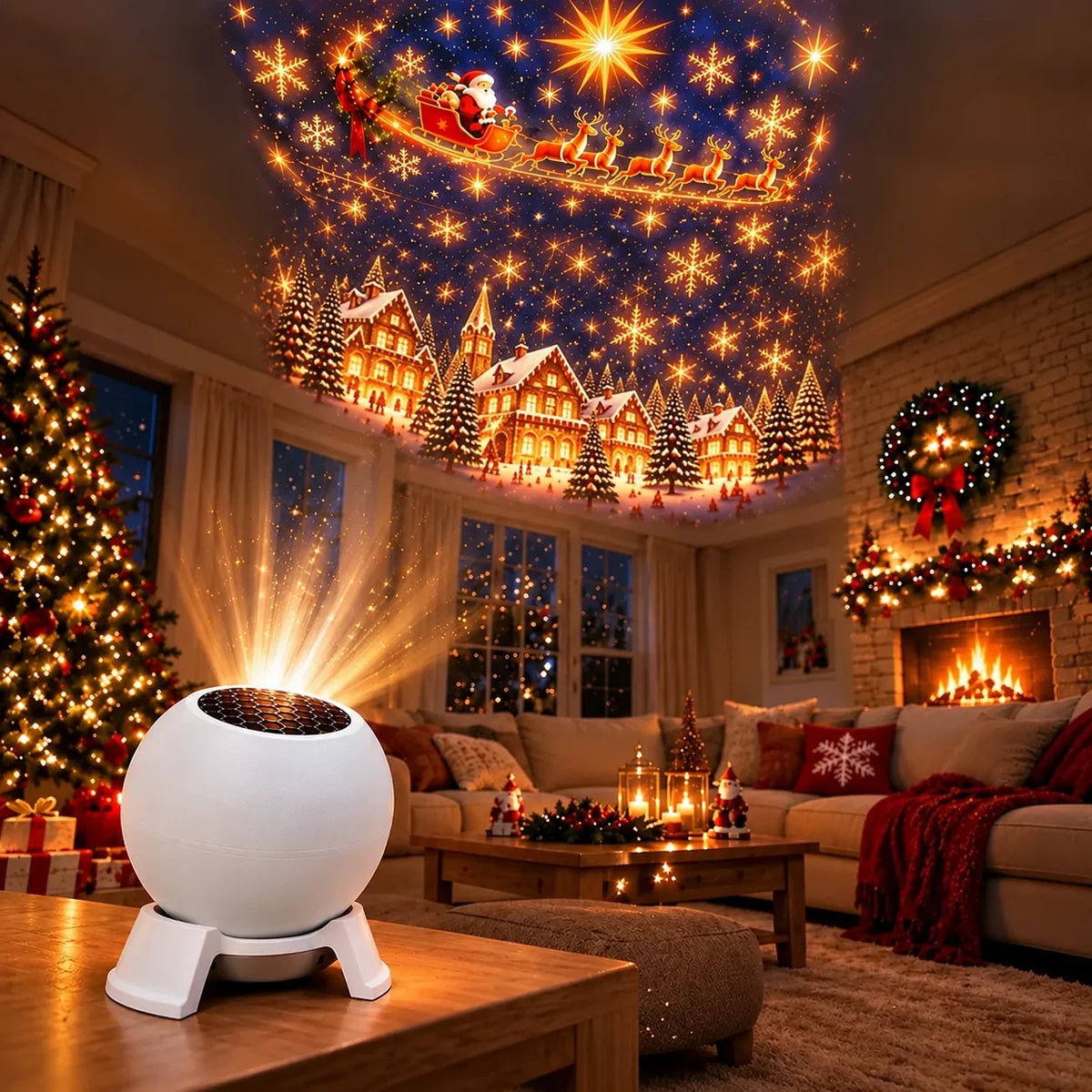 🔥LAST DAY 49% OFF -🎄 Magical Christmas Projection Night Light – Transform Any Room Into A Holiday Wonderland🎄