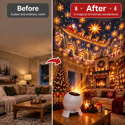 🔥LAST DAY 49% OFF -🎄 Magical Christmas Projection Night Light – Transform Any Room Into A Holiday Wonderland🎄