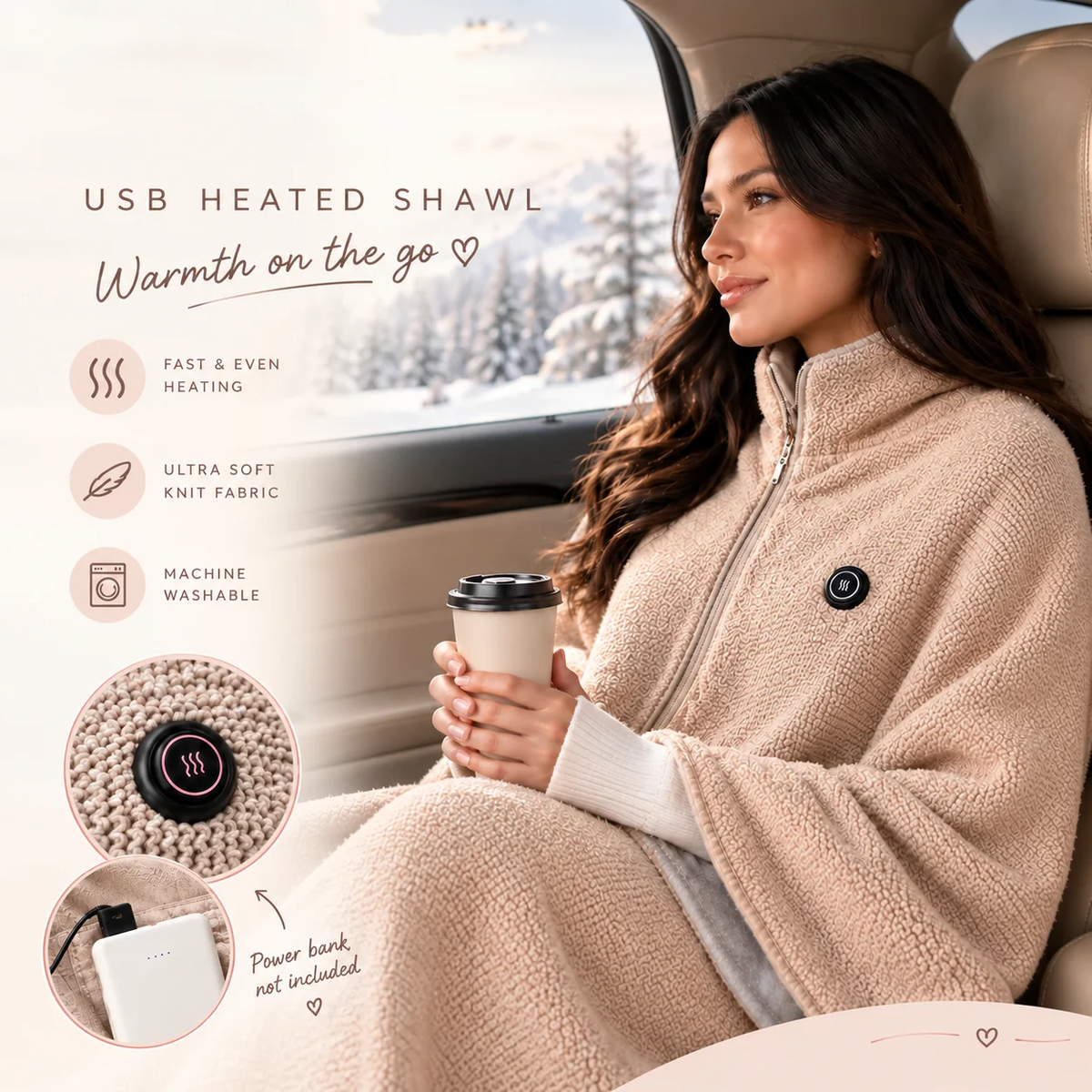 ❄️ LAST CHANCE 49% OFF Heated Wearable Blanket – Stay Warm at Your Desk Without Bulky Layers