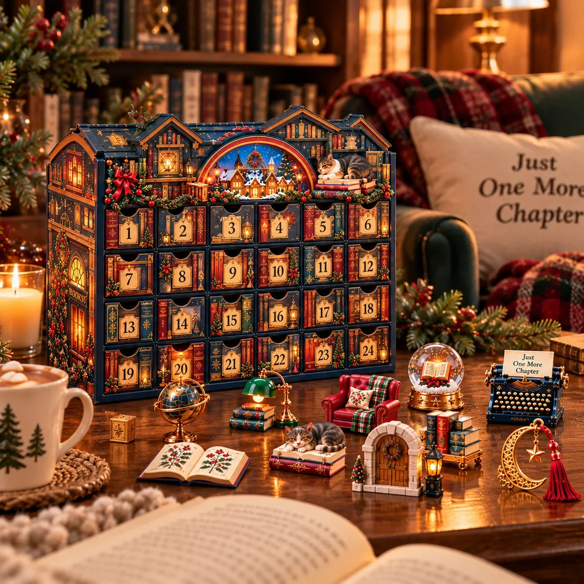 ⭐LAST DAY 48% OFF-24 Nights Of Bookish Joy — A Cozy Countdown For Readers