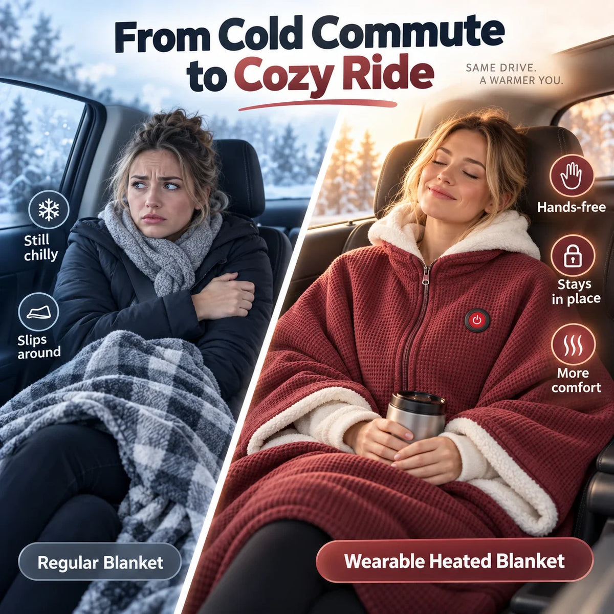 🥳2026 HOT SALE🥳💞50K+ SOLD!  48% OFF!🔥 Wearable Heated Blanket – Cozy Hands-Free Warmth