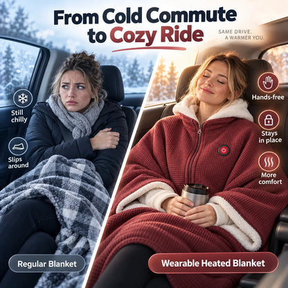 🥳2026 HOT SALE🥳💞50K+ SOLD!  48% OFF!🔥 Wearable Heated Blanket – Cozy Hands-Free Warmth