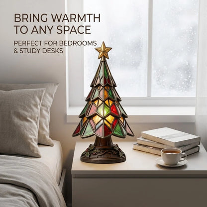🎄Stained‑Glass Style Christmas Tree Table Lamp