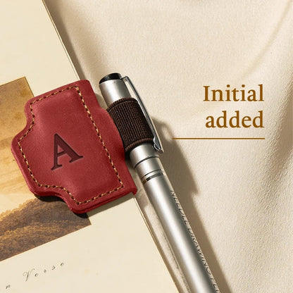 🔥Personalized Magnetic Leather Pen Holder Bookmark