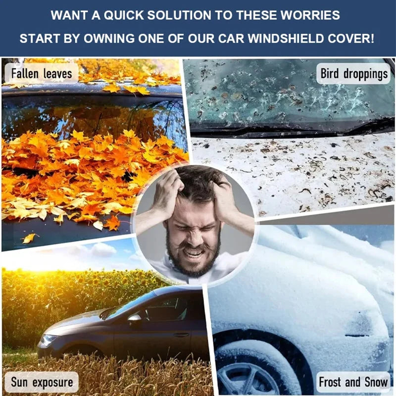 🥳2026 HOT SALE🥳💞50K+ SOLD! 🚗🌀 50% OFF! Car Windshield Cover with Suction Cups – blocks 99% UV, prevents frost & snow. Keeps car cool in summer, no scraping in winter! 🛡️✅