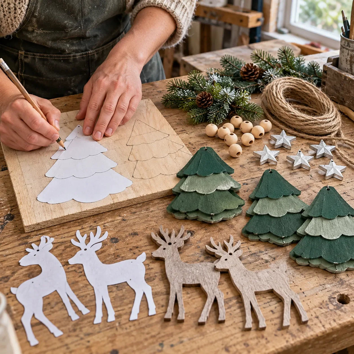 Lighted Woodland Christmas Garland