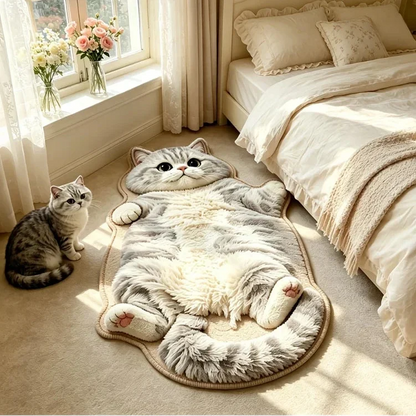 🐱🤎Chubby Tabby Cat Shaped Rug 🐱🤎