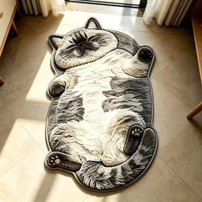 🐱🤎Chubby Tabby Cat Shaped Rug 🐱🤎
