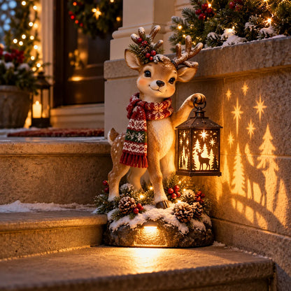 ⛄✨ Snowman Nativity Glow™ – Solar Christmas Step Light with Holy Family Projection 🎄✝️