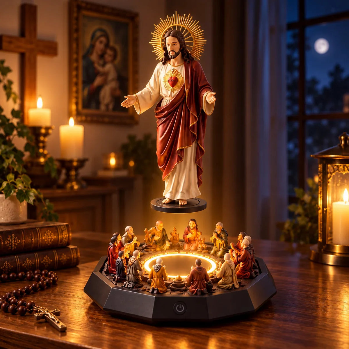 🔥last Day 45% Off🔥- Floating Christ With Led Lighting – A Symbol Of Faith That Enchants