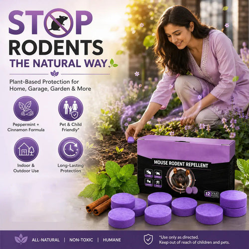 Natural Pest & Rodent Repellent Pucks | Long-Lasting Plant-Based Formula | 12 Piece