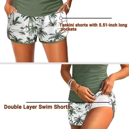 🏖️LAST DAY SALE 49% OFF 🔥Three Piece Tankini with Shorts🩱