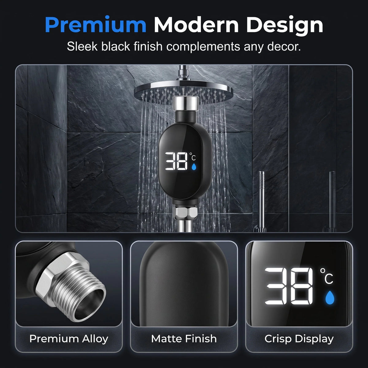🥳2026 HOT SALE🥳💞50K+ SOLD! 🌀 48%OFF-Intelligent Led Shower Thermometer