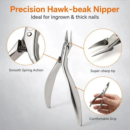 🦶 Limited-time 40% Off! ⚡ Stainless Steel Ingrown Toenail Clipper Set – Precise, Sturdy, Portable ✨