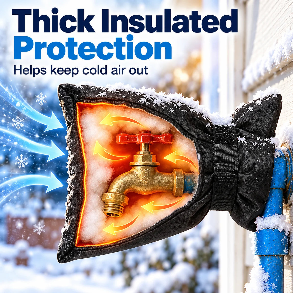 ❄️ Outdoor Faucet Covers for Winter – Insulated Spigot Protectors
