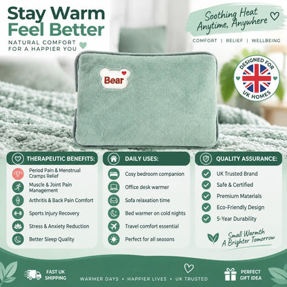 🎄Christmas Sale 48% OFF-Rechargeable Hot Water Bottles, Heat Packs, Explosion-proof Heat Pads