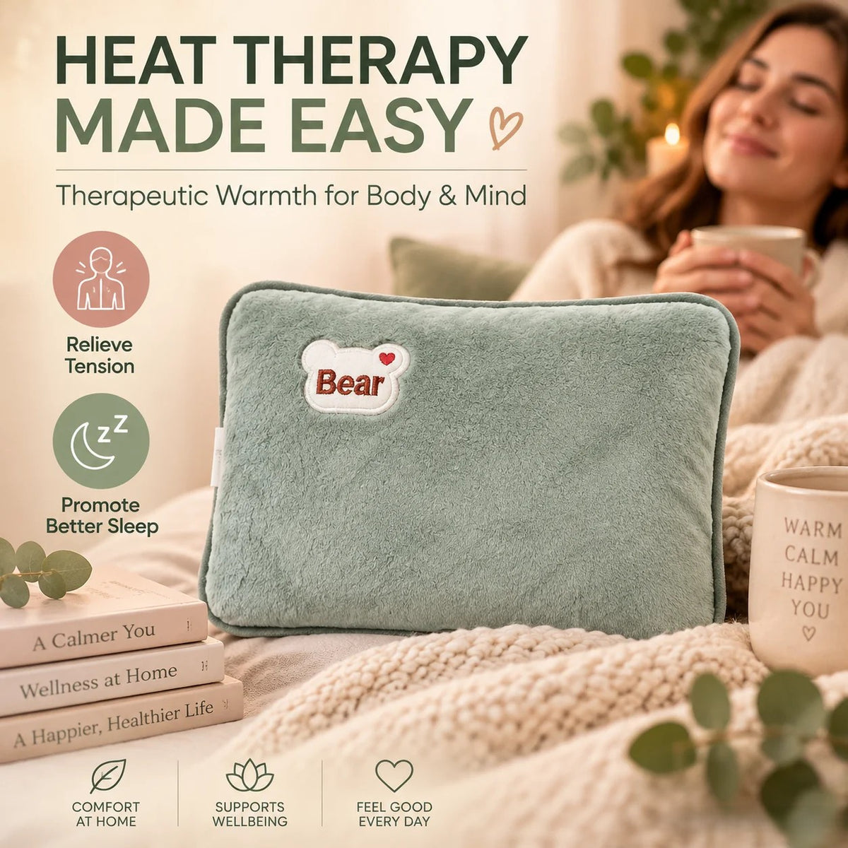 🎄Christmas Sale 48% OFF-Rechargeable Hot Water Bottles, Heat Packs, Explosion-proof Heat Pads