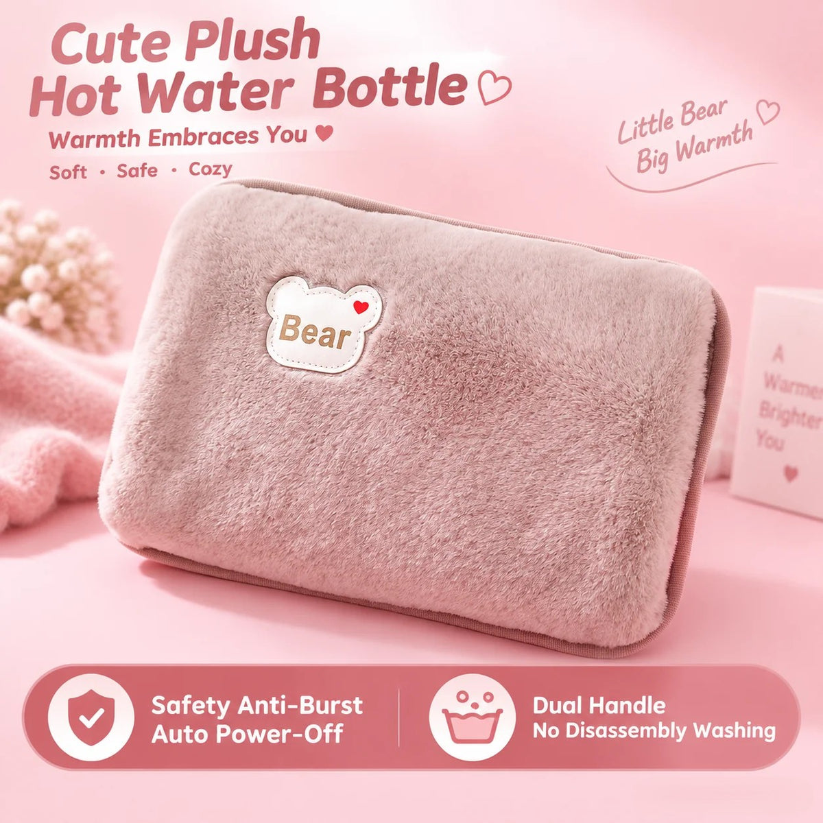 🎄Christmas Sale 48% OFF-Rechargeable Hot Water Bottles, Heat Packs, Explosion-proof Heat Pads