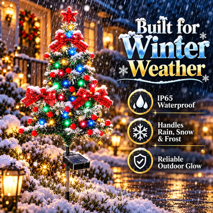 🔥 Solar Cedar Christmas Tree Lights| Festive Outdoor Holiday Decor