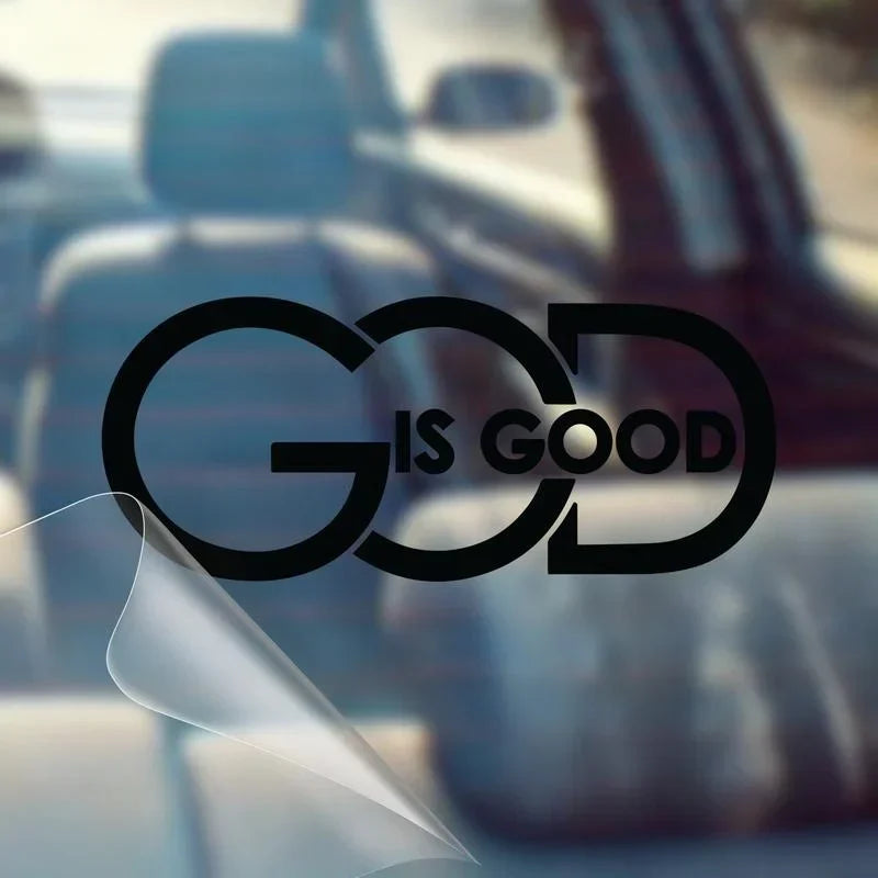 🙏 "god Is Good" Christian Car Decal Sticker | Premium Religious Décor