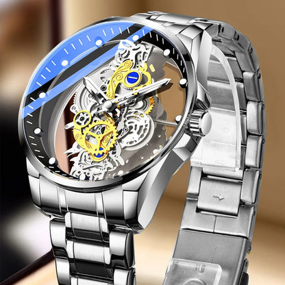 ⌚ Double-sided Skeleton Watch – Non-mechanical Tourbillon, Luminous, 30m Waterproof ✨