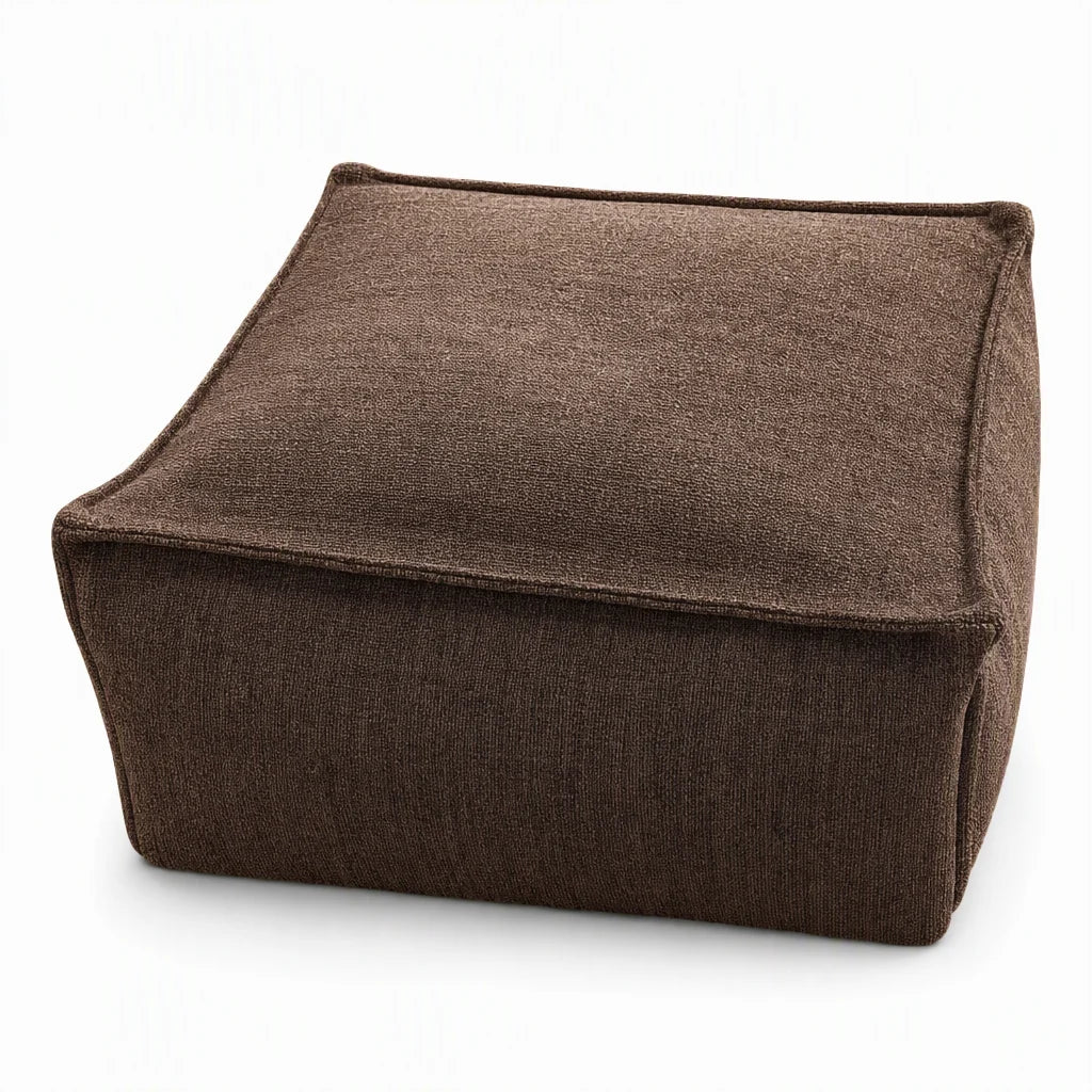 🔥Unstuffed Square Pouf Cover | Storage Ottoman Slipcover for Living Room, Bedroom & Clothes Storage, Washable 45x45x23cm