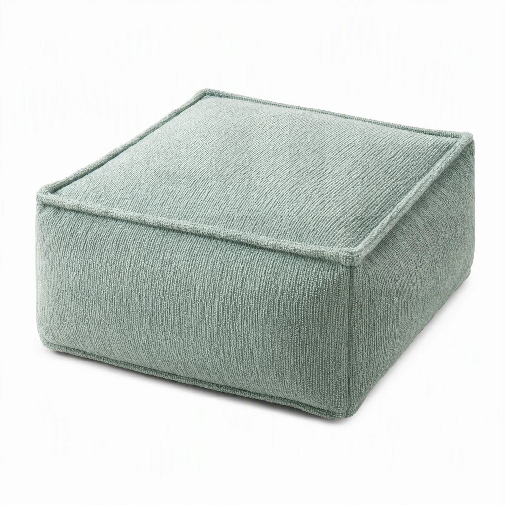 🔥Unstuffed Square Pouf Cover | Storage Ottoman Slipcover for Living Room, Bedroom & Clothes Storage, Washable 45x45x23cm