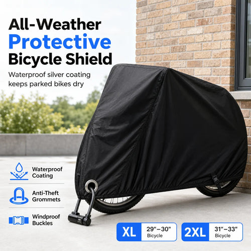 Waterproof And Dustproof 190t Bicycle Cover For Outdoor Bike Protection🚴