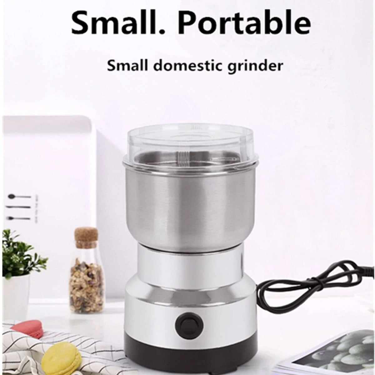 🌿high-speed Stainless Steel Grain Grinder