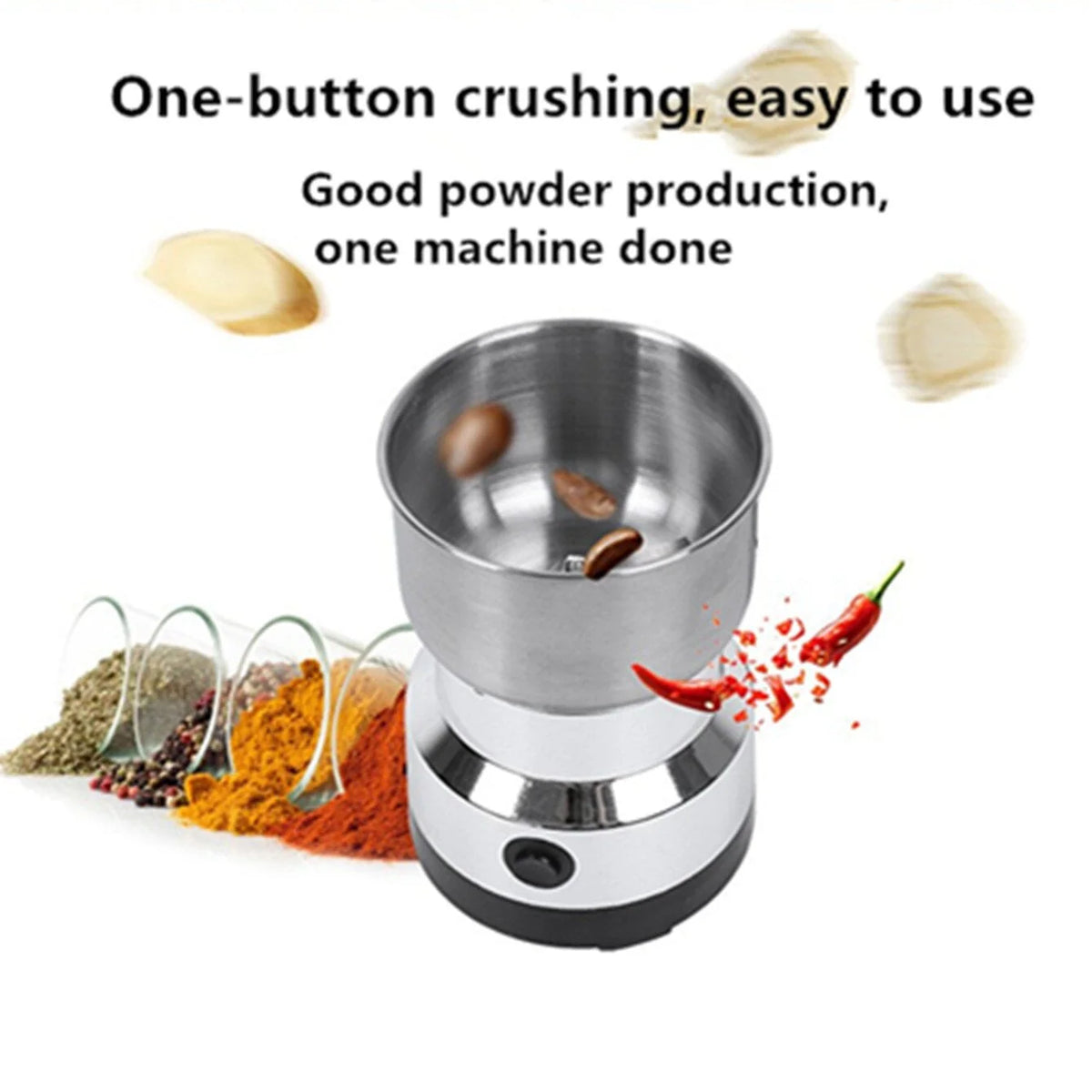 🌿high-speed Stainless Steel Grain Grinder