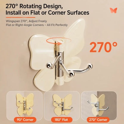 🔥2026 SALE - No Drilling Swivel Butterfly Hook