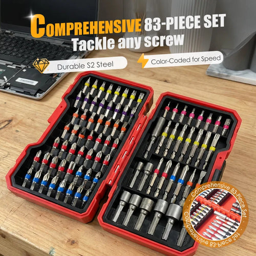 ❄️summerfresh 49% Off!🔧83-piece S2 Driver Bit Set – One Organised Kit For Everyday Diy