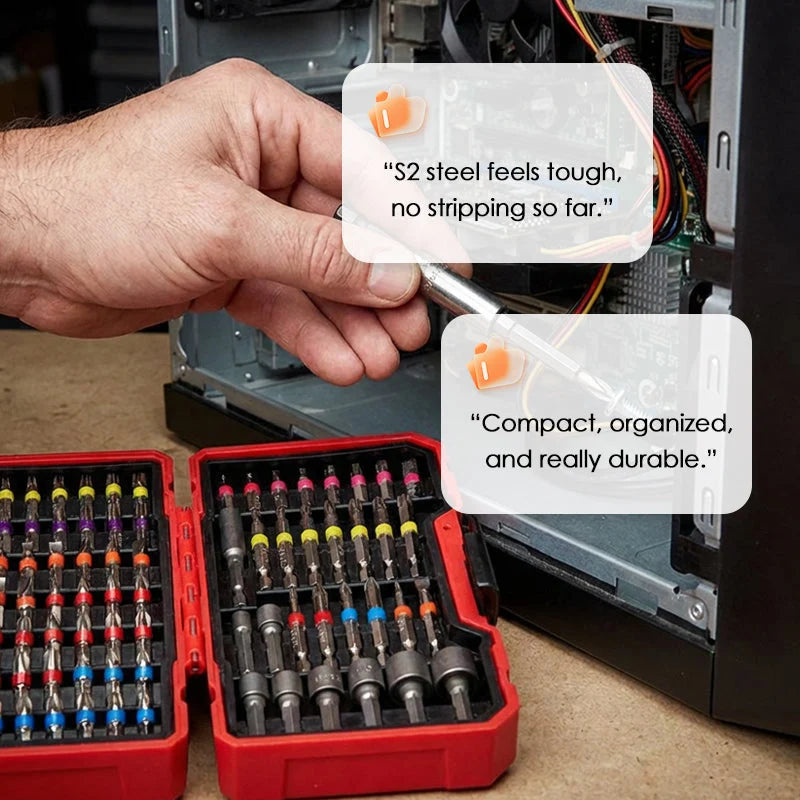 ❄️summerfresh 49% Off!🔧83-piece S2 Driver Bit Set – One Organised Kit For Everyday Diy