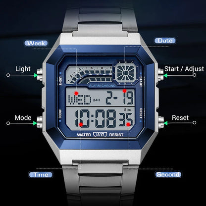 📢48% Off Now! ⌚ Unisex Digital Watch With Square Display & Luminous Backlight – Sleek Design, Bright Backlight & Comfortable Fit – Perfect For Daily Wear, Sports & Travel 💪